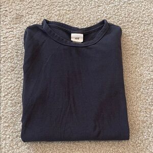 H&M Black Crew Neck Tee Long Sleeve M